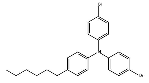 Benzenamine, N,N-bis(4-bromophenyl)-4-hexyl- Struktur