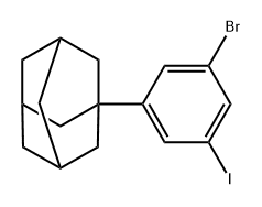 Tricyclo[3.3.1.13,7]decane, 1-(3-bromo-5-iodophenyl)- Struktur