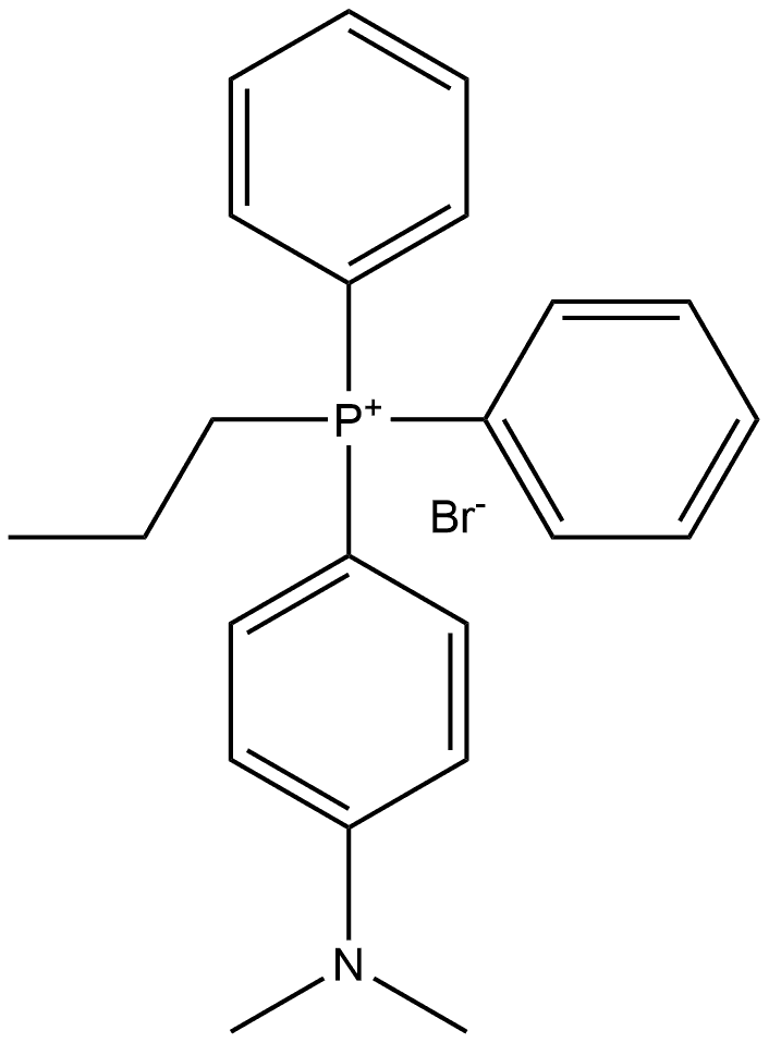 Phosphonium, [4-(dimethylamino)phenyl]diphenylpropyl-, bromide (1:1) Struktur