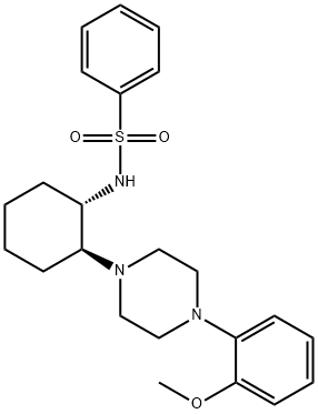 Benzenesulfonamide, N-[(1S,2S)-2-[4-(2-methoxyphenyl)-1-piperazinyl]cyclohexyl]- Struktur