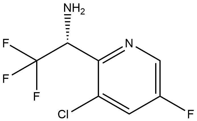 (R)-1-(3-chloro-5-fluoropyridin-2-yl)-2,2,2-trifluoroethan-1-amine Struktur