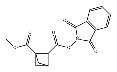 Bicyclo[1.1.1]pentane-1,2-dicarboxylic acid, 2-(1,3-dihydro-1,3-dioxo-2H-isoindol-2-yl) 1-methyl ester Struktur