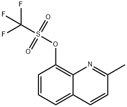 Methanesulfonic acid, 1,1,1-trifluoro-, 2-methyl-8-quinolinyl ester Struktur