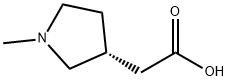 3-Pyrrolidineacetic acid, 1-methyl-, (3R)- Struktur