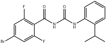 4-Bromo-2,6-difluoro-N-[[[2-(1-methylethyl)phenyl]amino]carbonyl]benzamide Struktur