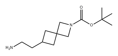 2-Azaspiro[3.3]heptane-2-carboxylic acid, 6-(2-aminoethyl)-, 1,1-dimethylethyl ester Struktur