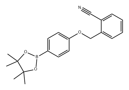 Benzonitrile, 2-[[4-(4,4,5,5-tetramethyl-1,3,2-dioxaborolan-2-yl)phenoxy]methyl]- Struktur