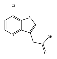 Thieno[3,2-b]pyridine-3-acetic acid, 7-chloro- Struktur