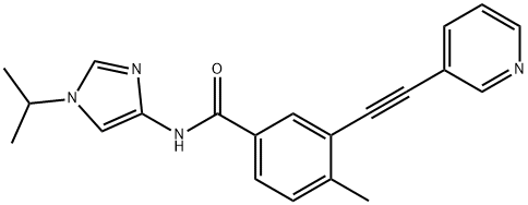 Benzamide, 4-methyl-N-[1-(1-methylethyl)-1H-imidazol-4-yl]-3-[2-(3-pyridinyl)ethynyl]- Struktur