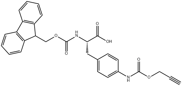 N-[(9H-Fluoren-9-ylmethoxy)carbonyl]-4-[[(2-propyn-1-yloxy)carbonyl]amino]-L-phenylalanine Struktur