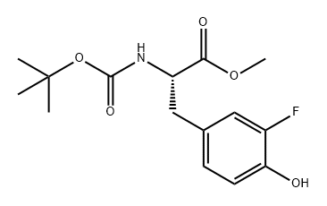 Tyrosine, N-[(1,1-dimethylethoxy)carbonyl]-3-fluoro-, methyl ester Struktur