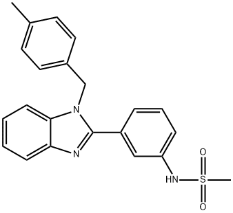 Methanesulfonamide, N-[3-[1-[(4-methylphenyl)methyl]-1H-benzimidazol-2-yl]phenyl]- Struktur