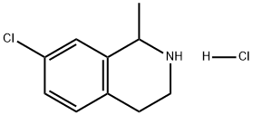 Isoquinoline, 7-chloro-1,2,3,4-tetrahydro-1-methyl-, hydrochloride (1:1) Struktur