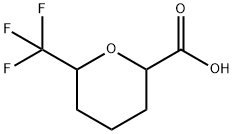 Tetrahydro-6-(trifluoromethyl)-2H-pyran-2-carboxylic acid Struktur