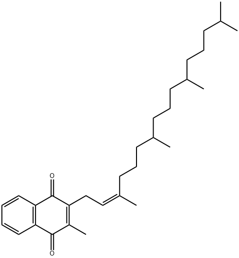 1,4-Naphthalenedione, 2-methyl-3-[(2Z)-3,7,11,15-tetramethyl-2-hexadecen-1-yl]- Struktur