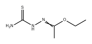 Ethanehydrazonic acid, N-(aminothioxomethyl)-, ethyl ester Struktur