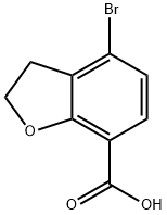 7-Benzofurancarboxylic acid, 4-bromo-2,3-dihydro- Struktur