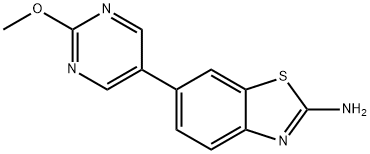 2-Benzothiazolamine, 6-(2-methoxy-5-pyrimidinyl)- Struktur