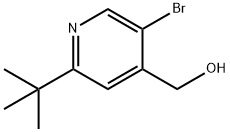 4-Pyridinemethanol, 5-bromo-2-(1,1-dimethylethyl)- Struktur