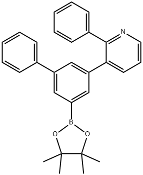 Pyridine, 2-phenyl-3-[5-(4,4,5,5-tetramethyl-1,3,2-dioxaborolan-2-yl)[1,1'-biphenyl]-3-yl]- Struktur