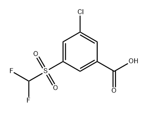 Benzoic acid, 3-chloro-5-[(difluoromethyl)sulfonyl]- Struktur