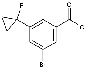 3-溴-5-(1-氟環(huán)丙基)苯甲酸, 2592405-81-5, 結(jié)構(gòu)式