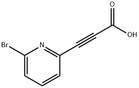 2-Propynoic acid, 3-(6-bromo-2-pyridinyl)- Struktur