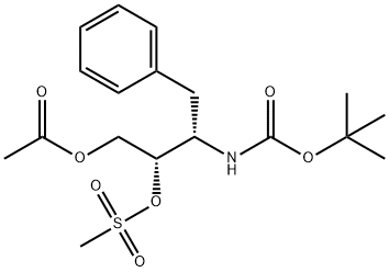 Carbamic acid, [(1S,2S)-3-(acetyloxy)-2-[(methylsulfonyl)oxy]-1-(phenylmethyl)propyl]-, 1,1-dimethylethyl ester (9CI)