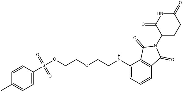 1H-Isoindole-1,3(2H)-dione, 2-(2,6-dioxo-3-piperidinyl)-4-[[2-[2-[[(4-methylphenyl)sulfonyl]oxy]ethoxy]ethyl]amino]- Struktur