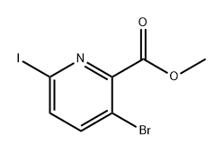 2-Pyridinecarboxylic acid, 3-bromo-6-iodo-, methyl ester Struktur