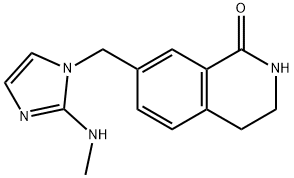 1(2H)-Isoquinolinone, 3,4-dihydro-7-[[2-(methylamino)-1H-imidazol-1-yl]methyl]- Struktur