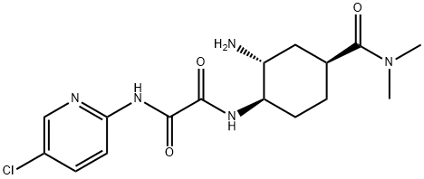 Ethanediamide, N1-[(1R,2R,4S)-2-amino-4-[(dimethylamino)carbonyl]cyclohexyl]-N2-(5-chloro-2-pyridinyl)- Struktur