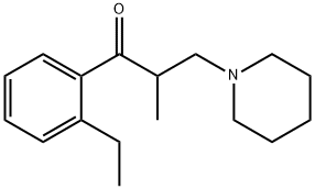 1-Propanone, 1-(2-ethylphenyl)-2-methyl-3-(1-piperidinyl)- Struktur