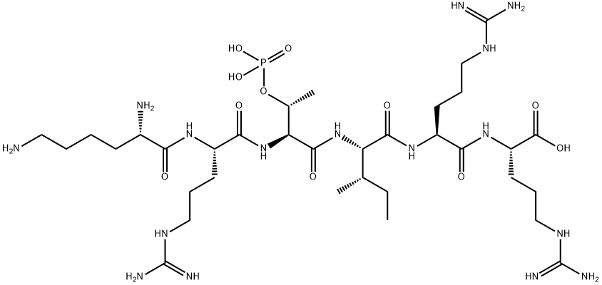 L-Arginine, L-lysyl-L-arginyl-O-phosphono-L-threonyl-L-isoleucyl-L-arginyl- Struktur