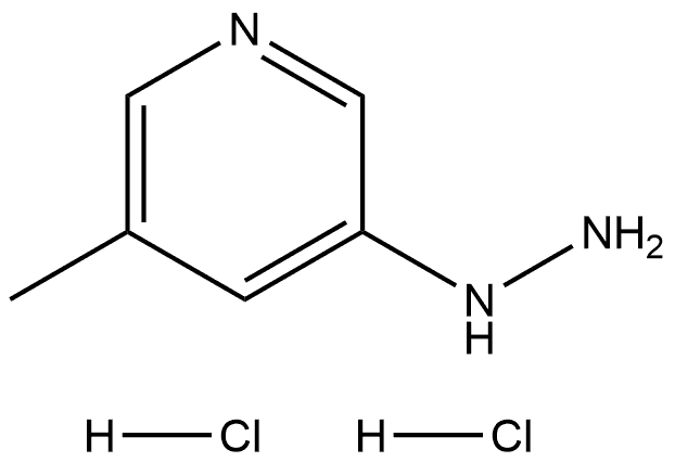 Pyridine, 3-hydrazinyl-5-methyl-, hydrochloride (1:2) Struktur