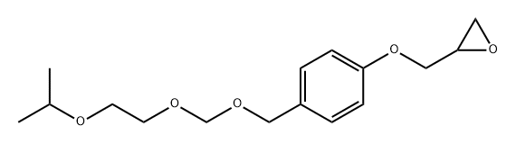 Oxirane, 2-[[4-[[[2-(1-methylethoxy)ethoxy]methoxy]methyl]phenoxy]methyl]- Struktur