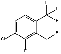 Benzene, 2-(bromomethyl)-4-chloro-3-fluoro-1-(trifluoromethyl)- Struktur