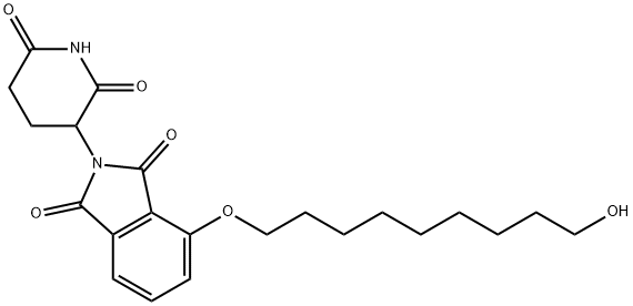 2-(2,6-dioxopiperidin-3-yl)-4-((9-hydroxynonyl)oxy)isoindoline-1,3-dione Struktur