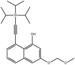 1-Naphthalenol, 3-(methoxymethoxy)-8-[2-[tris(1-methylethyl)silyl]ethynyl]- Struktur