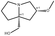 rel-(2R,8R)-2-methoxy-1,2,3,5,6,7-hexahydropyrrolizin-8-yl]methanol Struktur