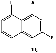 1-Naphthalenamine, 2,4-dibromo-5-fluoro- Struktur