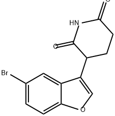 2,6-Piperidinedione, 3-(5-bromo-3-benzofuranyl)- Struktur