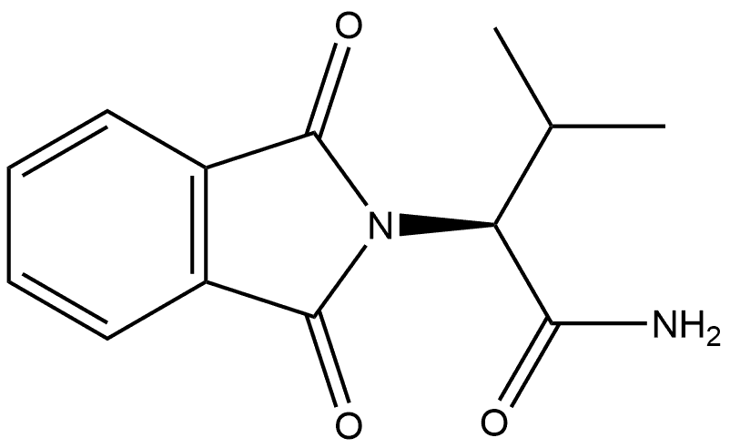 2H-Isoindole-2-acetamide, 1,3-dihydro-α-(1-methylethyl)-1,3-dioxo-, (αS)- Struktur