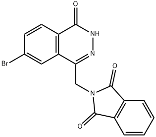 1H-Isoindole-1,3(2H)-dione, 2-[(7-bromo-3,4-dihydro-4-oxo-1-phthalazinyl)methyl]- Struktur