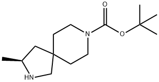 2,8-Diazaspiro[4.5]decane-8-carboxylic acid, 3-methyl-, 1,1-dimethylethyl ester, (3S)- Struktur