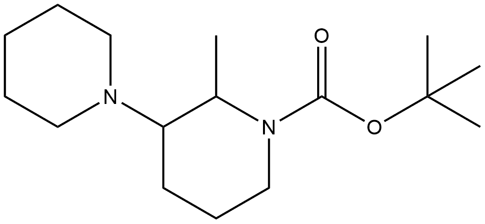 tert-butyl 2-methyl-3-(1-piperidyl)piperidine-1-carboxylate Struktur