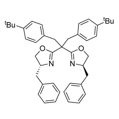 Oxazole, 2,2'-[2-[4-(1,1-dimethylethyl)phenyl]-1-[[4-(1,1-dimethylethyl)phenyl]methyl]ethylidene]bis[4,5-dihydro-4-(phenylmethyl)-, (4R,4'R)- Struktur