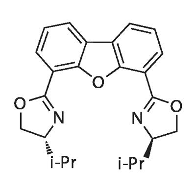 Oxazole, 2,2'-(4,6-dibenzofurandiyl)bis[4,5-dihydro-4-(1-methylethyl)-, (4R,4'R)- Struktur