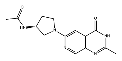 Acetamide, N-[(3R)-1-(3,4-dihydro-2-methyl-4-oxopyrido[3,4-d]pyrimidin-6-yl)-3-pyrrolidinyl]- Struktur