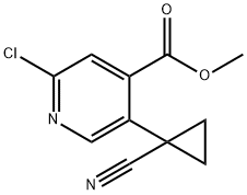 4-Pyridinecarboxylic acid, 2-chloro-5-(1-cyanocyclopropyl)-, methyl ester Struktur